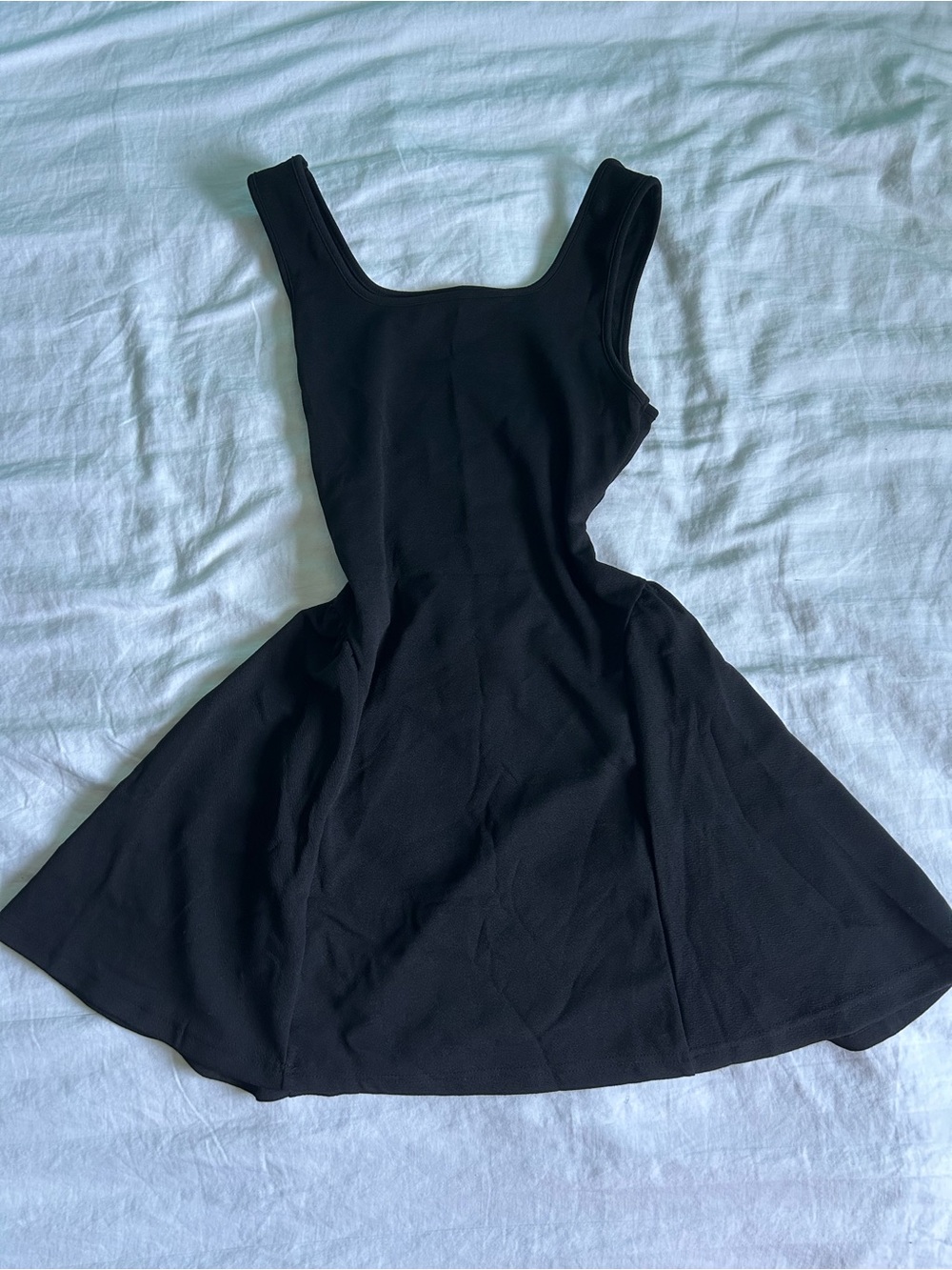 Sleek Black Mini Tank Dress